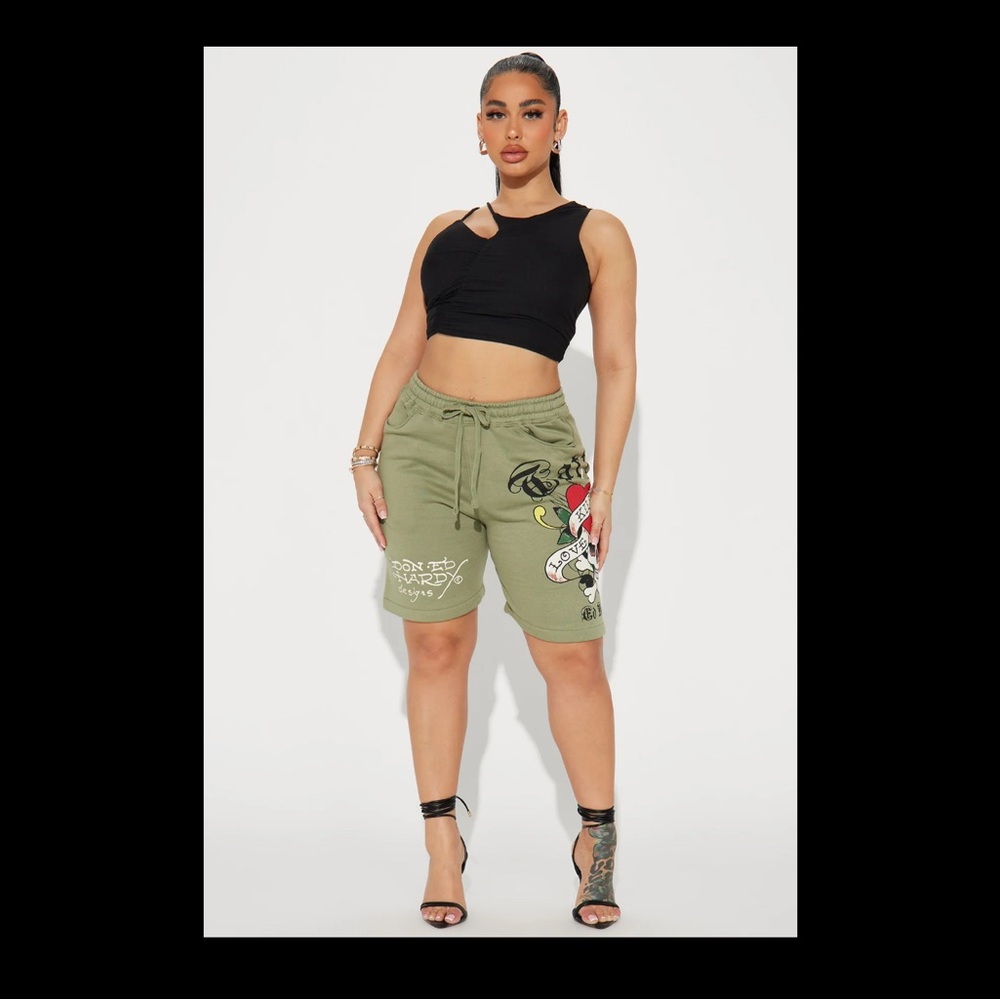 SOLD! Olive Graphic Women's Shorts